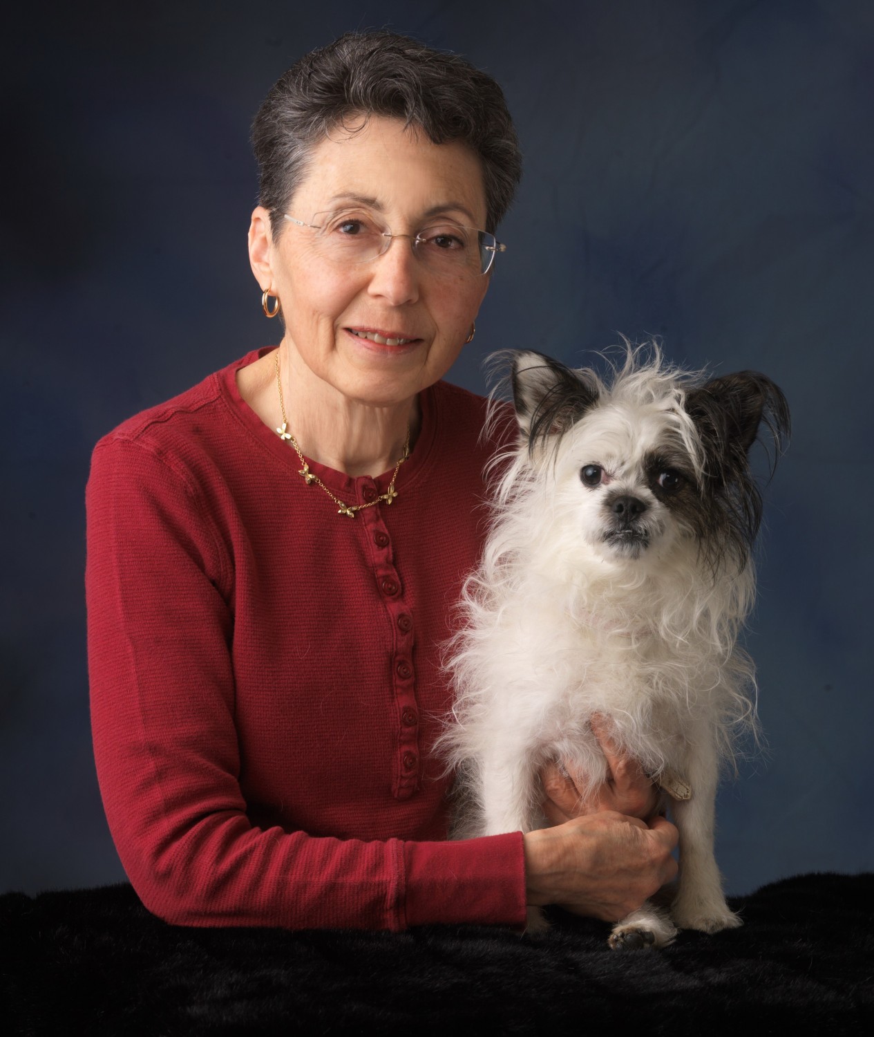 Veterinarian Dr. Sheree Block, founder of Country Court Animal Hospital, and her rescued dog, Annie